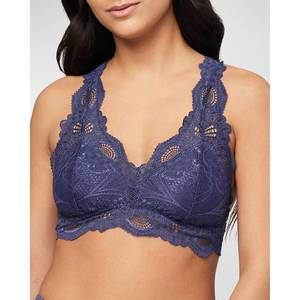 NEW FLEUR'T belle epoque lace t-back bralette in oxford blue
